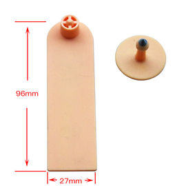 RFID sheep cattle ear tag,RFID ear tag,UHF ear tag,96*27mm,barcode ear tag,plastic TPU,with laser printing number supplier