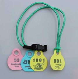 cattle neck tag,cow ear tag,cattle ID tag,with rope and lock，plastic TPU material,80*65mm,yellow,pink,light blue color supplier