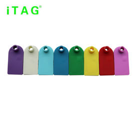 RFID sheep ear tag,60*30mm easy to tracking,UHF read and write data in clip Alien H3,chicken ear tag,8 colors supplier